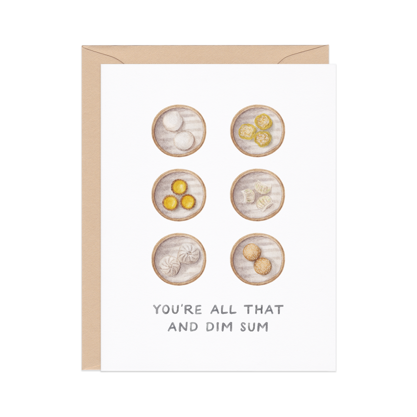 All That And Dim Sum - Asian Food Pun Congrats Card