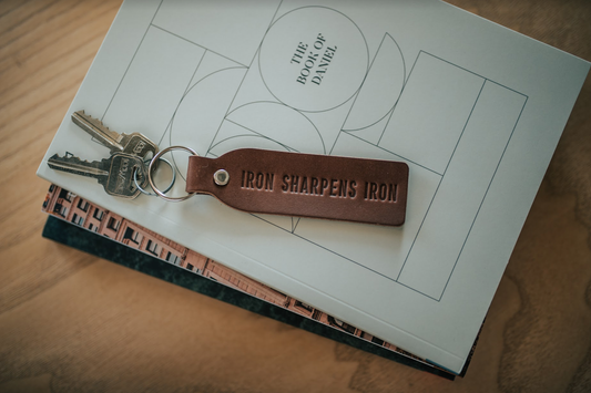 Iron Sharpens Iron Key Fob | Christian Keychain | Gift