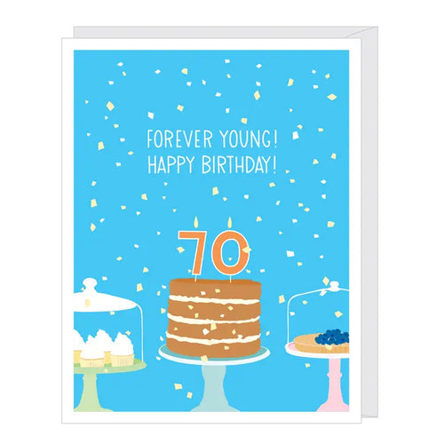 Number 70 Seventieth Birthday Card - Front & Company: Gift Store
