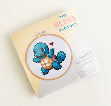 Load image into Gallery viewer, Squirtle Love - DIY Cross Stitch Kit
