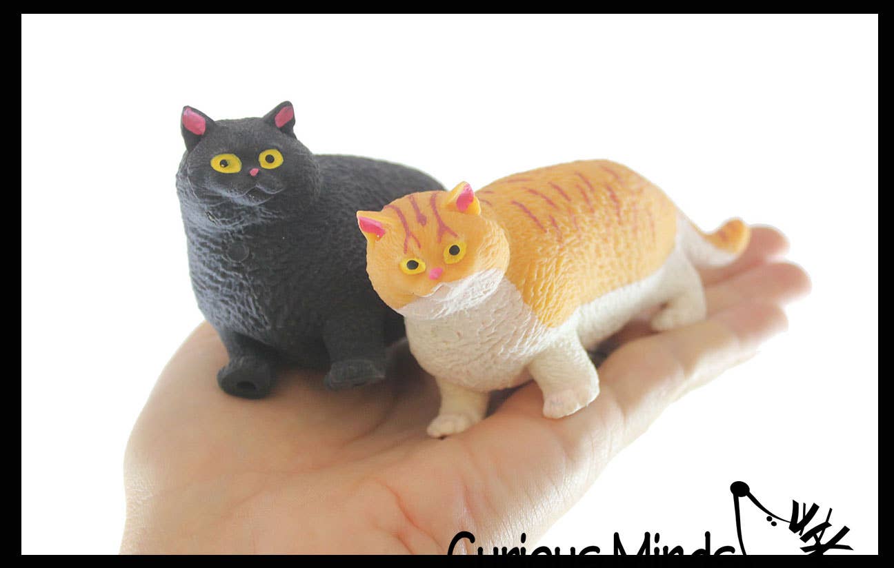 Fat Stretchy Cat Crushed Bead Sand Filled