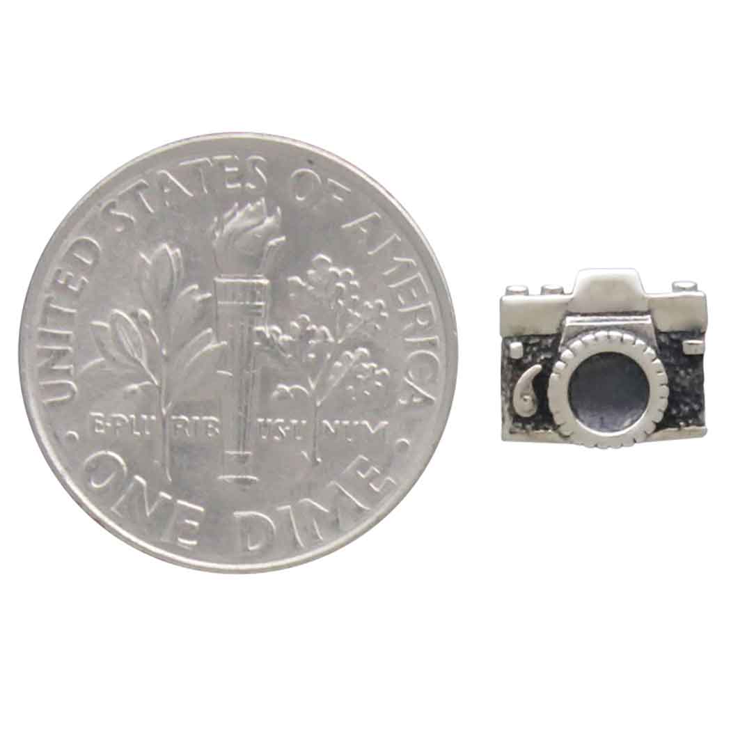 Sterling Silver Camera Post Earrings 7x8mm