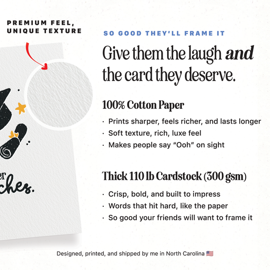 Later Bitches Cap and Diploma - A2 Graduation Greeting Card