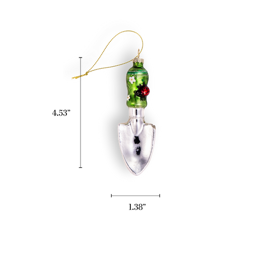 Garden Spade Decorative Vintage Retro Glass ChristmasOrnament