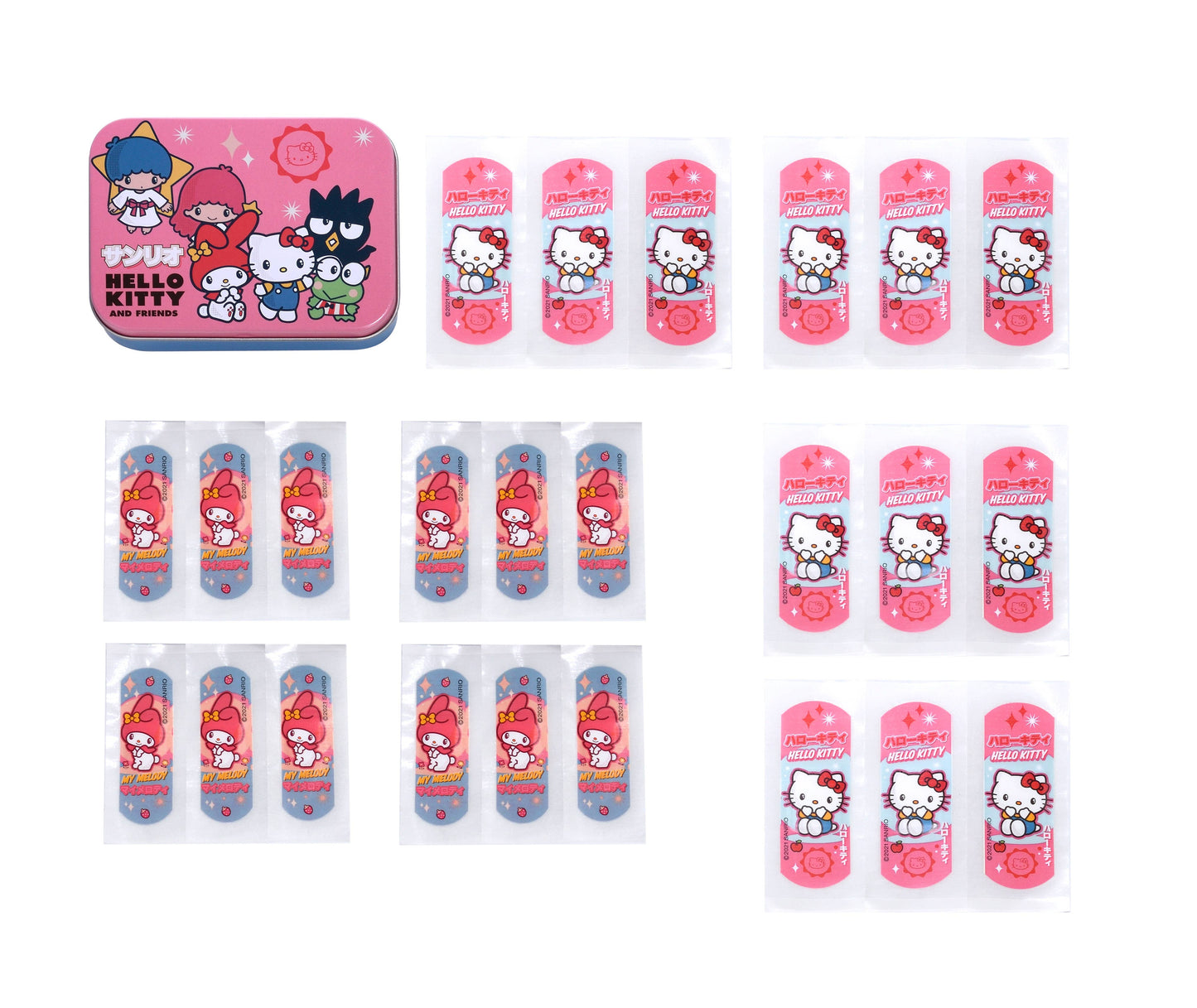 Hello Kitty & Friends metal box with 24 bandages