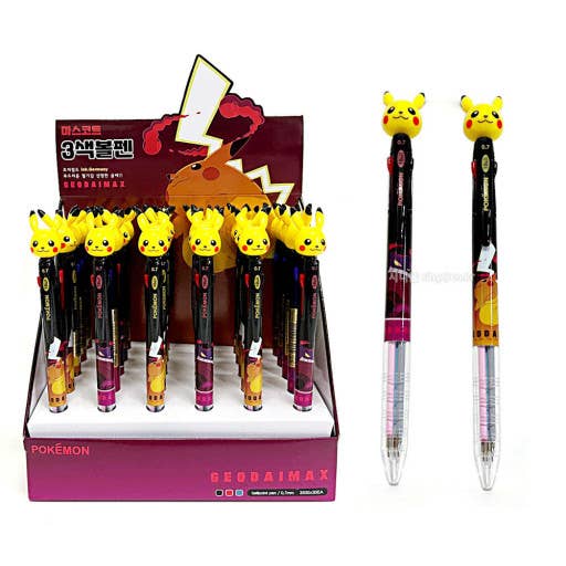 Pokemon Mascot 3-Color Ballpoint Pen Pikachu