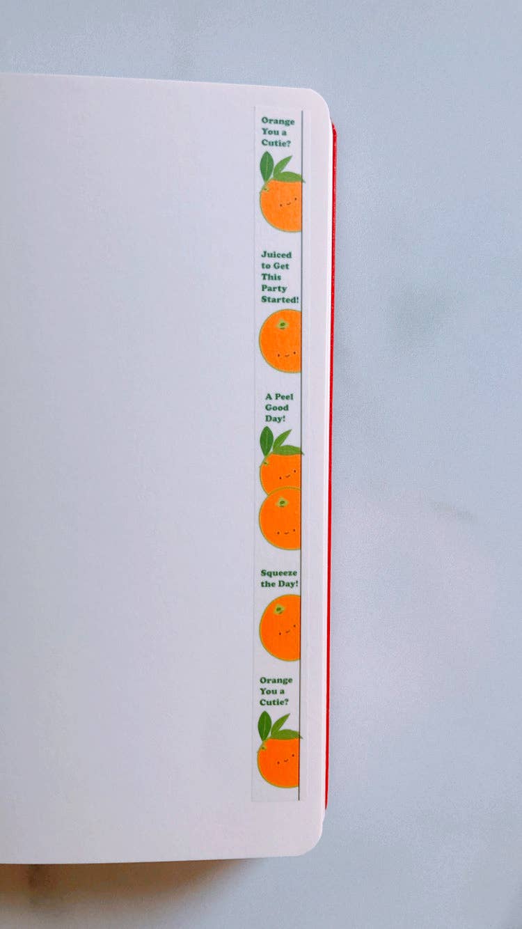 Orange Cuties Vertical Washi Tape