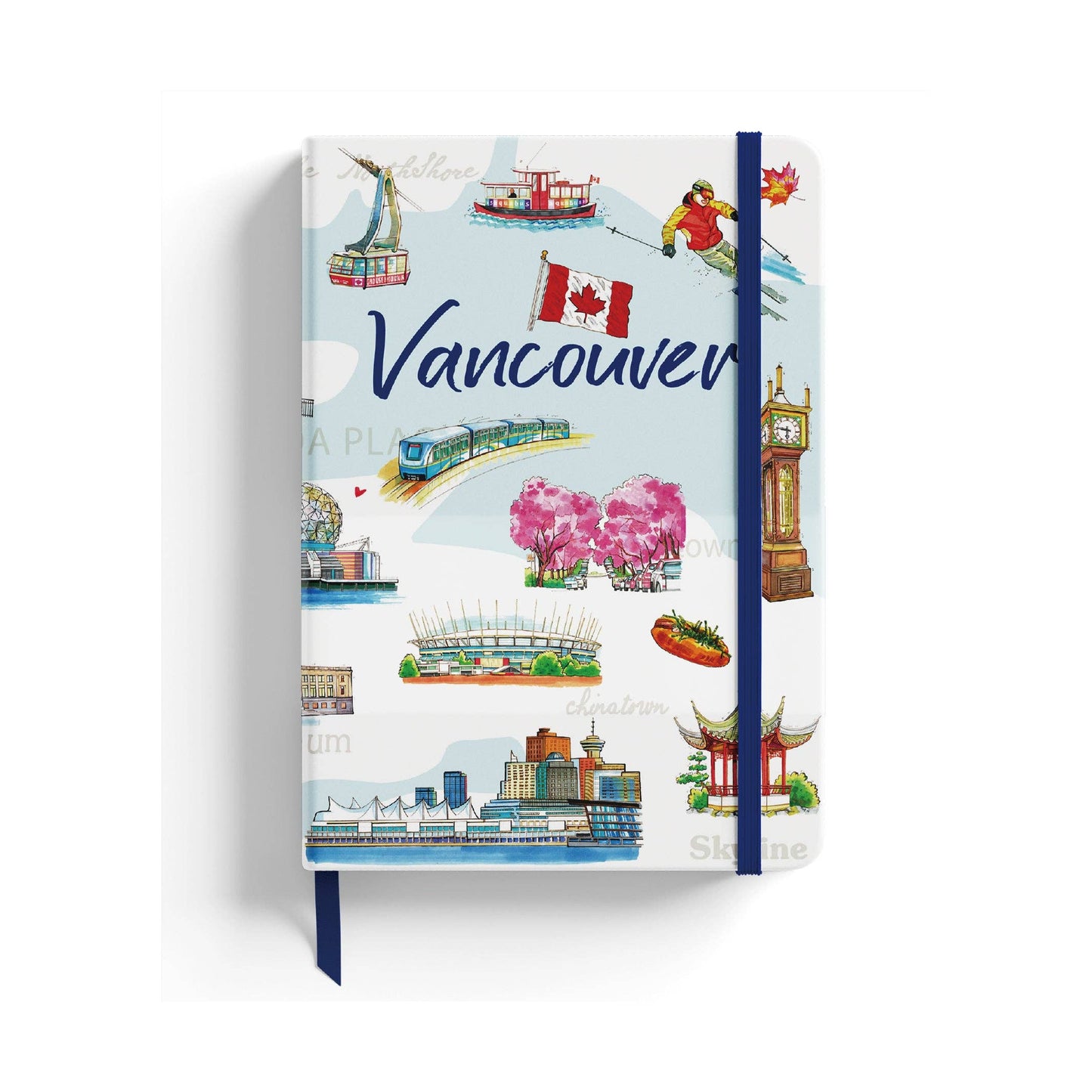 Vancouver B6 Notebook - Illustrated City Landmarks Travel Journal