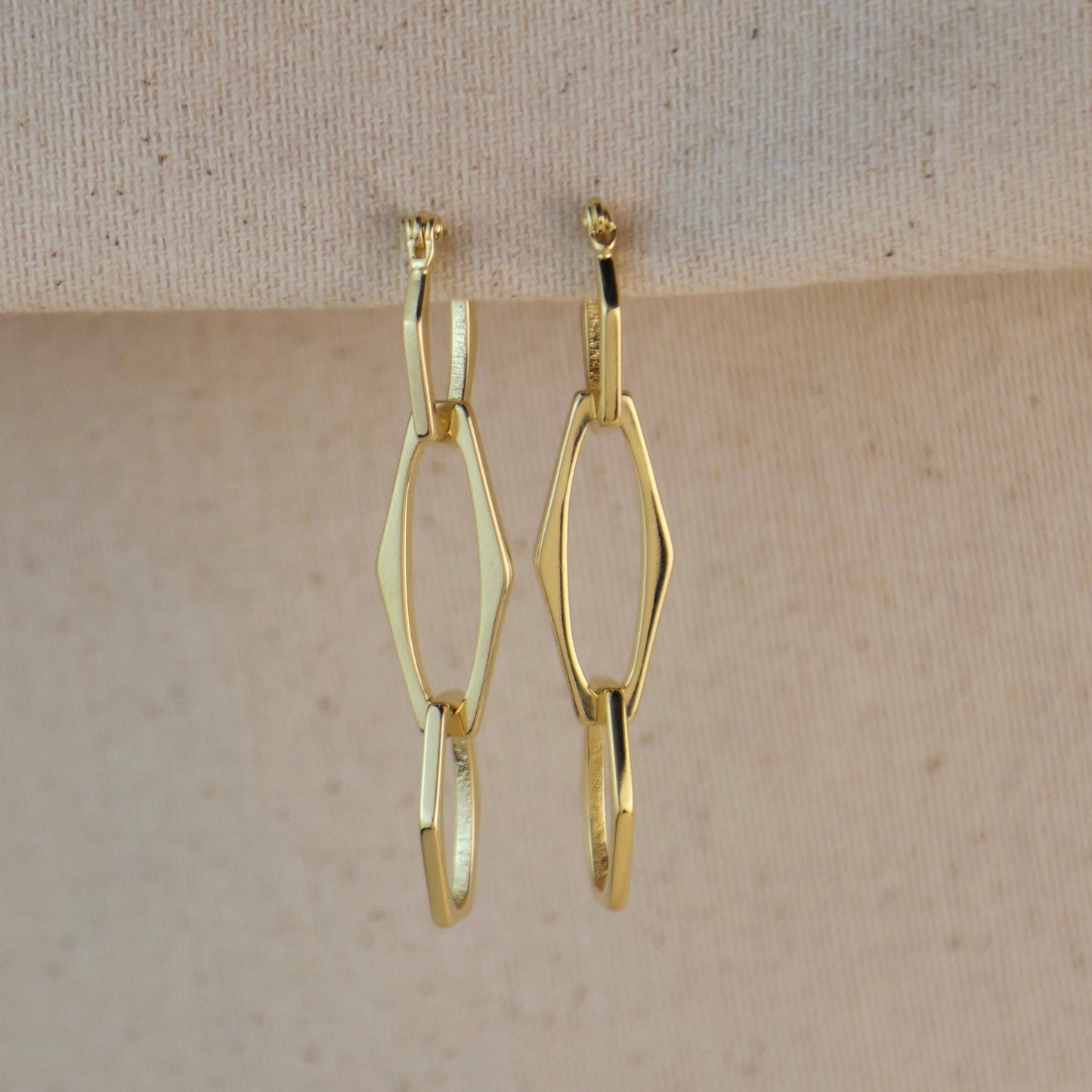 18k Gold Filled Geometric Dangle Earrings