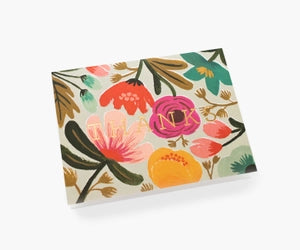 Gold Floral Thank You Card