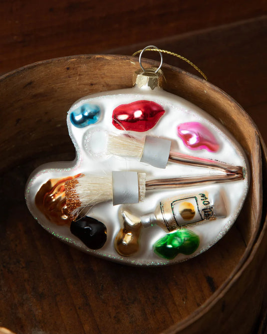 Glass Paint Palette Ornament