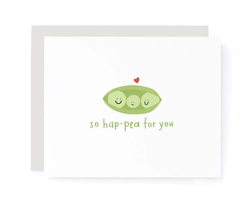 So Hap-pea for You Baby Congrats Card - Front & Company: Gift Store
