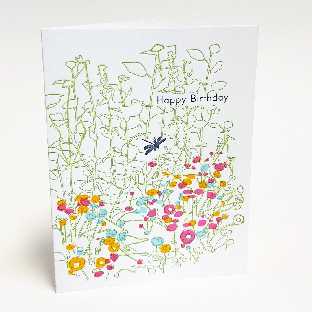 GARDEN BIRTHDAY LETTERPRESS CARD