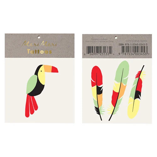 Meri Meri Tropical Bird Tattoos