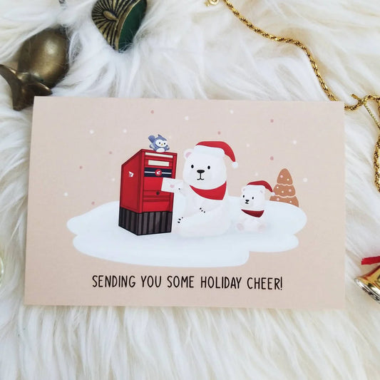 Sending Holiday Cheer Can Post Polar Bear