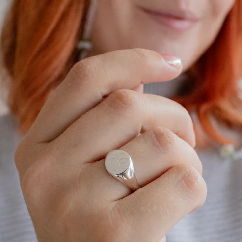 Miffy Signet Adj Ring Sterling Silver