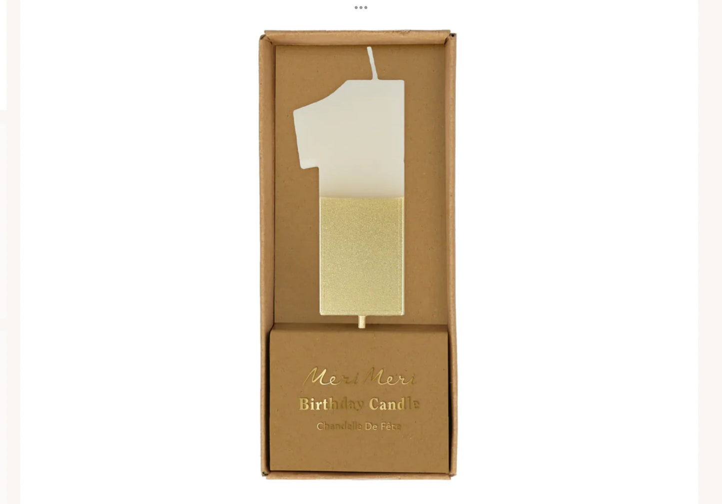 Gold Dipped Number Candles 0-9