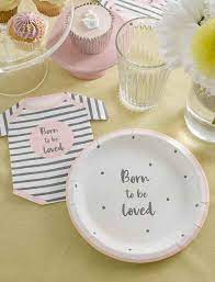 Born To Be Loved Baby Shower plate