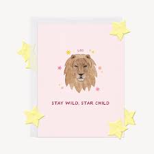 Stay Wild Leo Astrology Card With Plantable Confetti