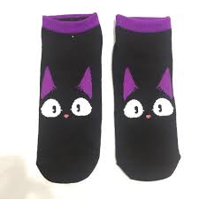 Totoro Black Cat Crew Socks