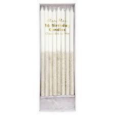 Meri Meri Silver Glitter Dipped Candles (x 16)