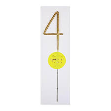 Meri Meri Mini Number Gold Sparkler Candle