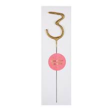 Meri Meri Mini Number Gold Sparkler Candle