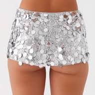 Solid Color Sequin Knitting Shorts Assorted colour