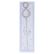 Meri Meri Silver Sparkler Numbers 0 to 9 Candles
