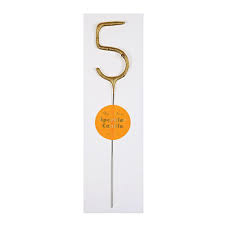 Meri Meri Mini Number Gold Sparkler Candle