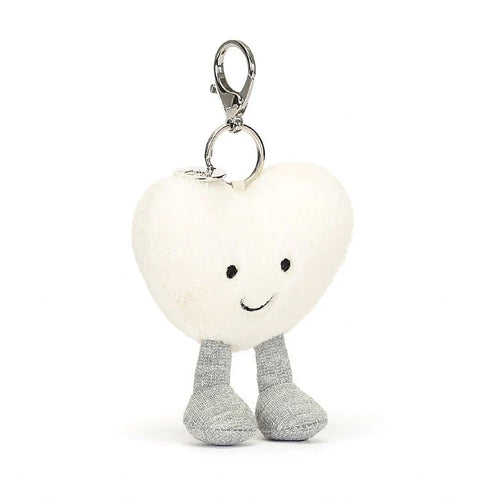 Jellycat Amuseables Cream Heart Bag Charm - Front & Company: Gift Store