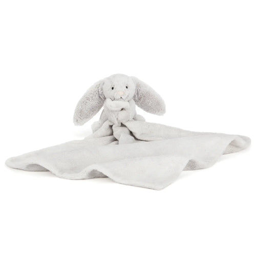 Jellycat Bashful Grey Bunny Soother (Recycled Fibers) - Front & Company: Gift Store