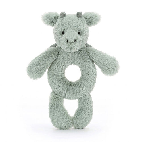 Jellycat Bashful Dragon Ring Rattle (Recycled Fibers) - Front & Company: Gift Store