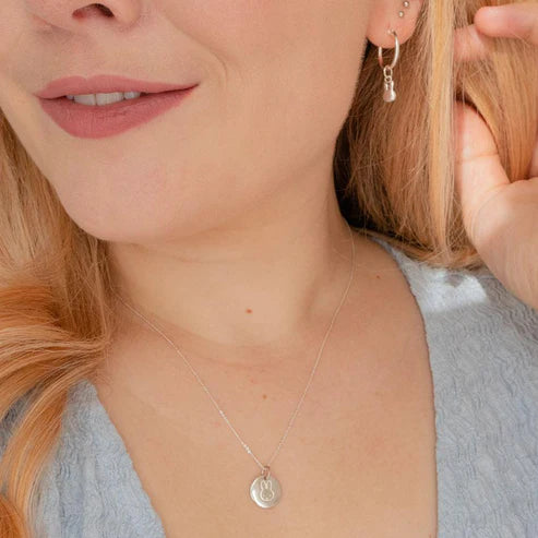 Miffy Small Disc Necklace Sterling Silver