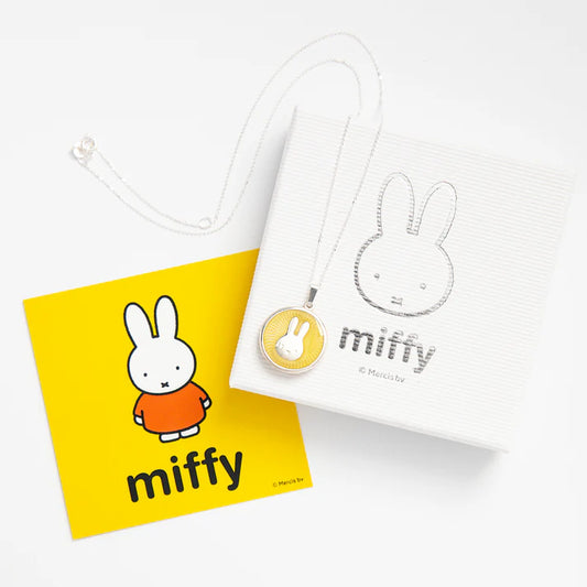 Miffy Yellow Disc Necklace Sterling Silver