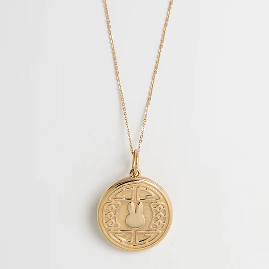 Miffy Gold Vermeil New Year Medallion Necklace