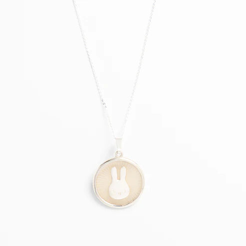 Miffy Enamel Disc Necklace Sterling Silver