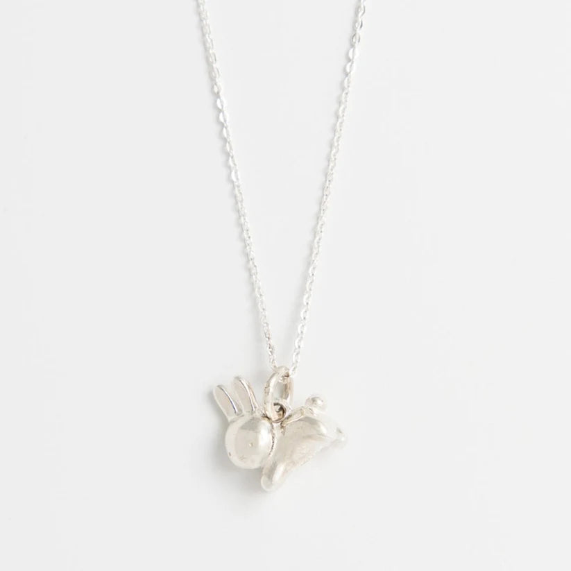 Miffy Sterling Silver Leaping Rabbit Charm Necklace