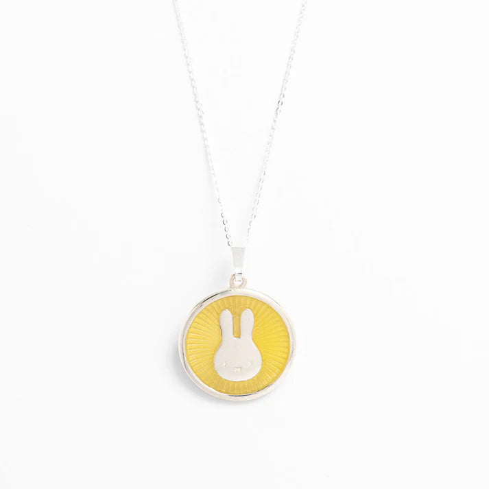 Miffy Yellow Disc Necklace Sterling Silver