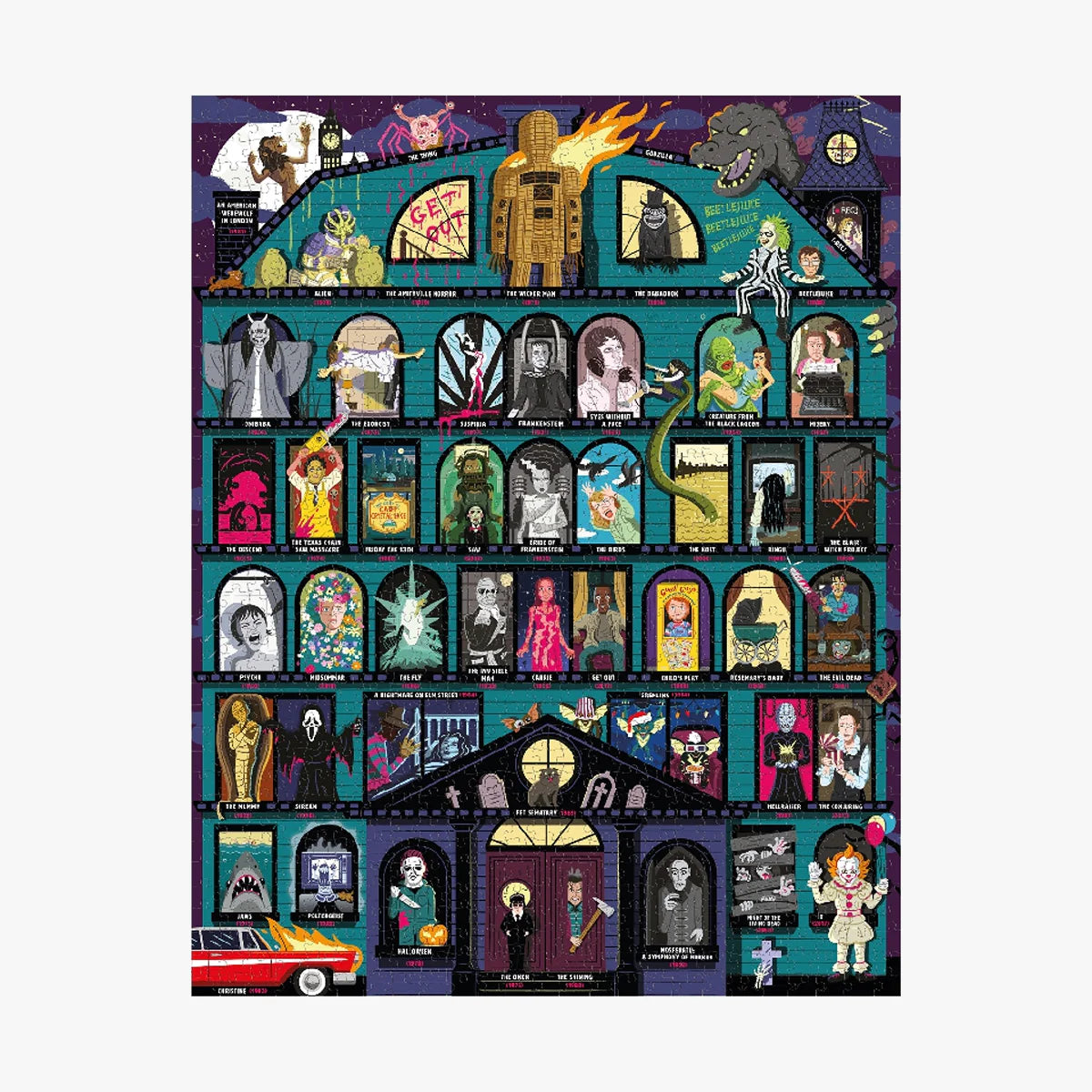 50 MUST-SEE SCARY MOVIES BUCKET LIST 1000 PIECE JIGSAW PUZZLE
