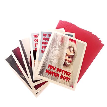Creepy Santa He Sees You When You're Sleeping Card