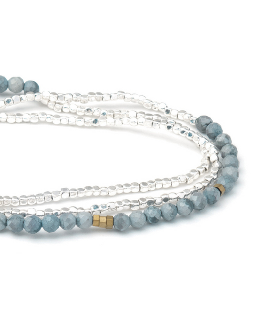 Delicate Stone Bracelet Blu Howlite/Silver