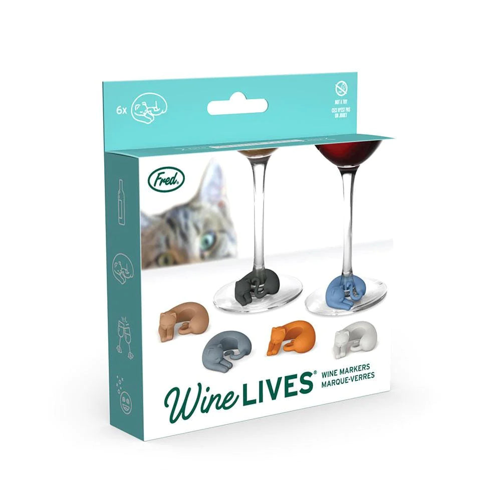 WINE LIVES DRINK MARKERS SET OF 6