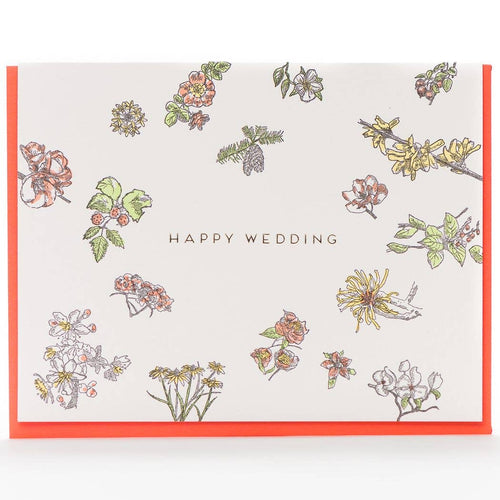 Happy Wedding Floral Card - Front & Company: Gift Store