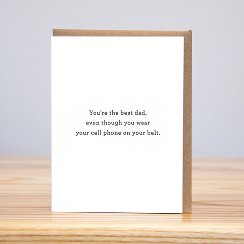 Best Dad Cell Phone(Letterpress) - Front & Company: Gift Store