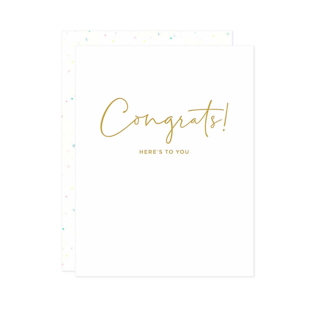 Congrats! Here's To You Greeting Card
