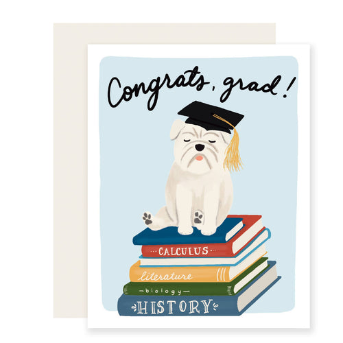 Bulldog Grad | Graduation Card - Front & Company: Gift Store