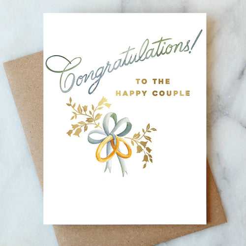 Wedding Rings Greeting Card | Wedding Card - Front & Company: Gift Store