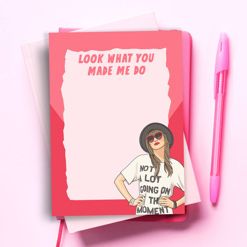 Taylor Swift Funny Notepad - Pop Culture Stationery - Front & Company: Gift Store
