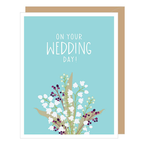 Lily of the Valley Bouquet Wedding Card - Front & Company: Gift Store